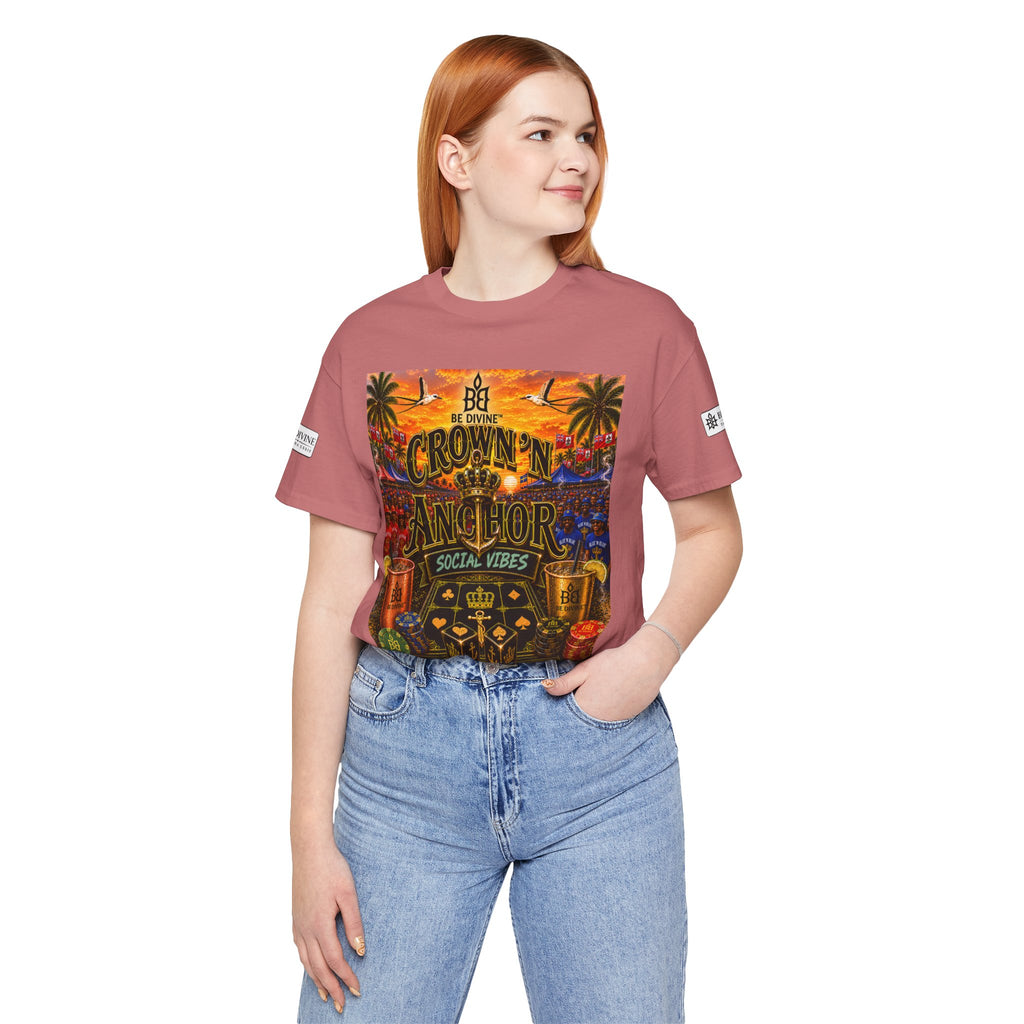 BE DIVINE™ Cup Match Social Vibes Tee – Crown 'N Anchor Edition