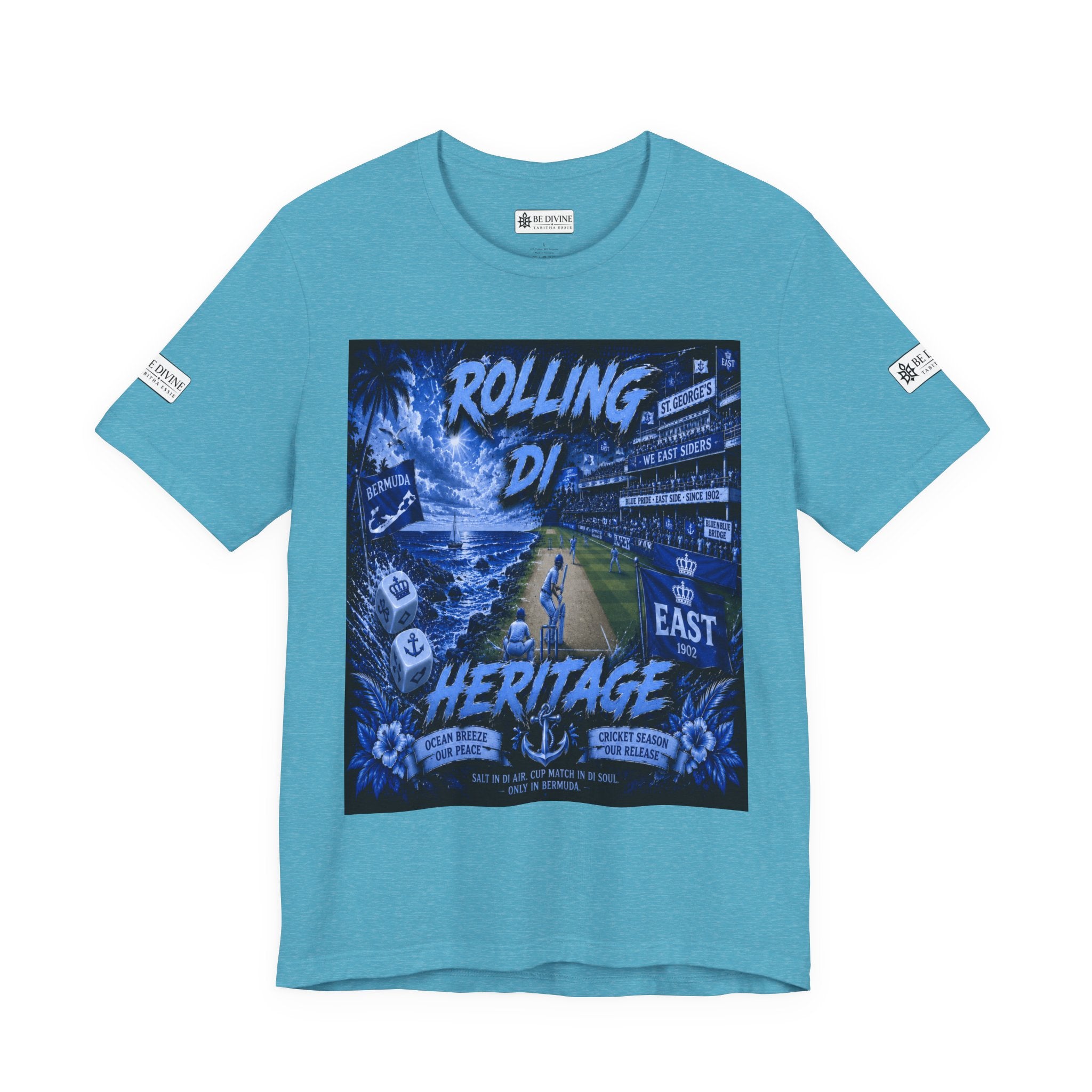 BE DIVINE™ Rolling Di Heritage – All I See Is Blue Vibes Heritage Tee