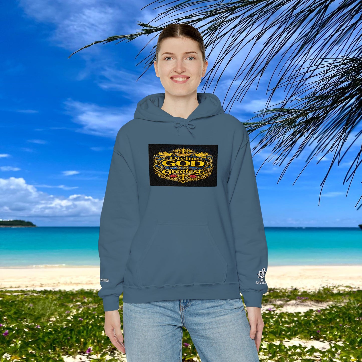 BE DIVINE™ “Divine God Is the Greatest” Embroidered Unisex Hoodie