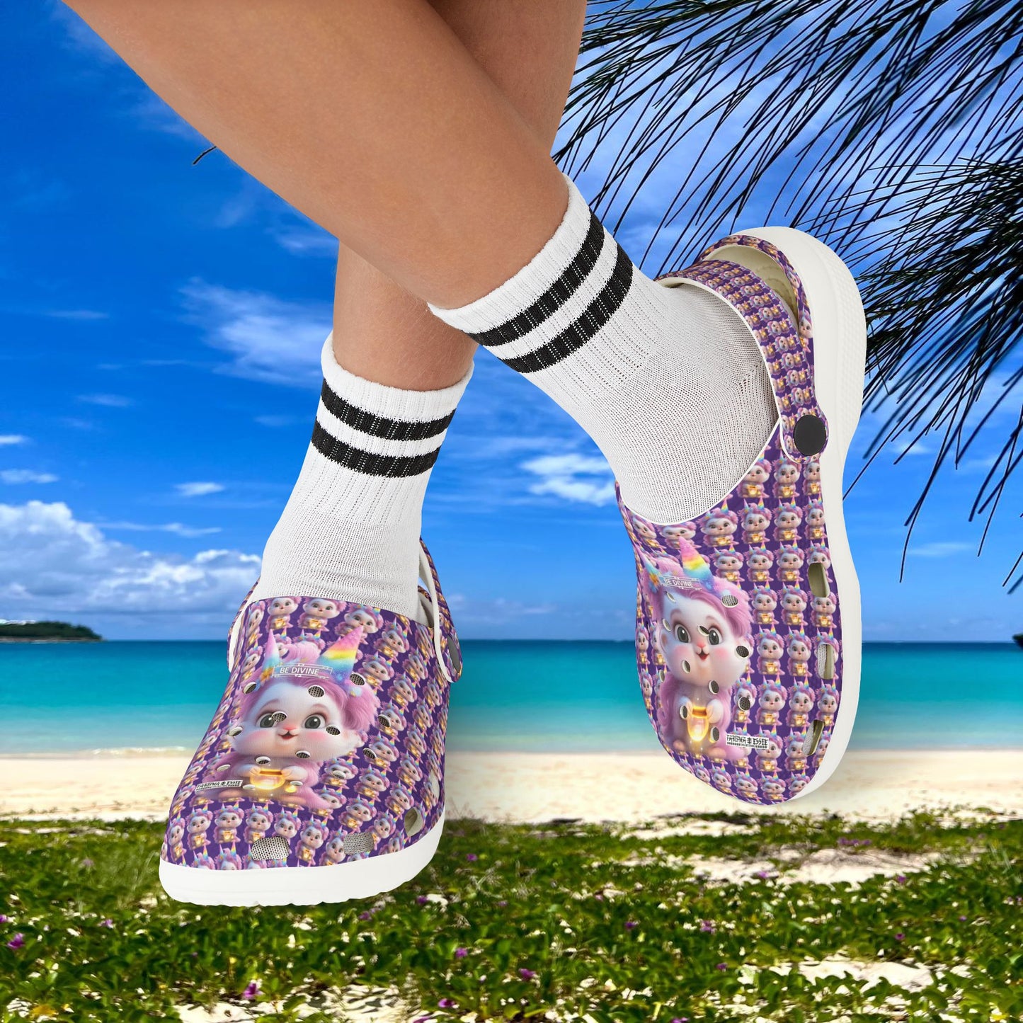 Kids EVA Foam Clogs (AOP) | BE DIVINE™ Comfort Slides