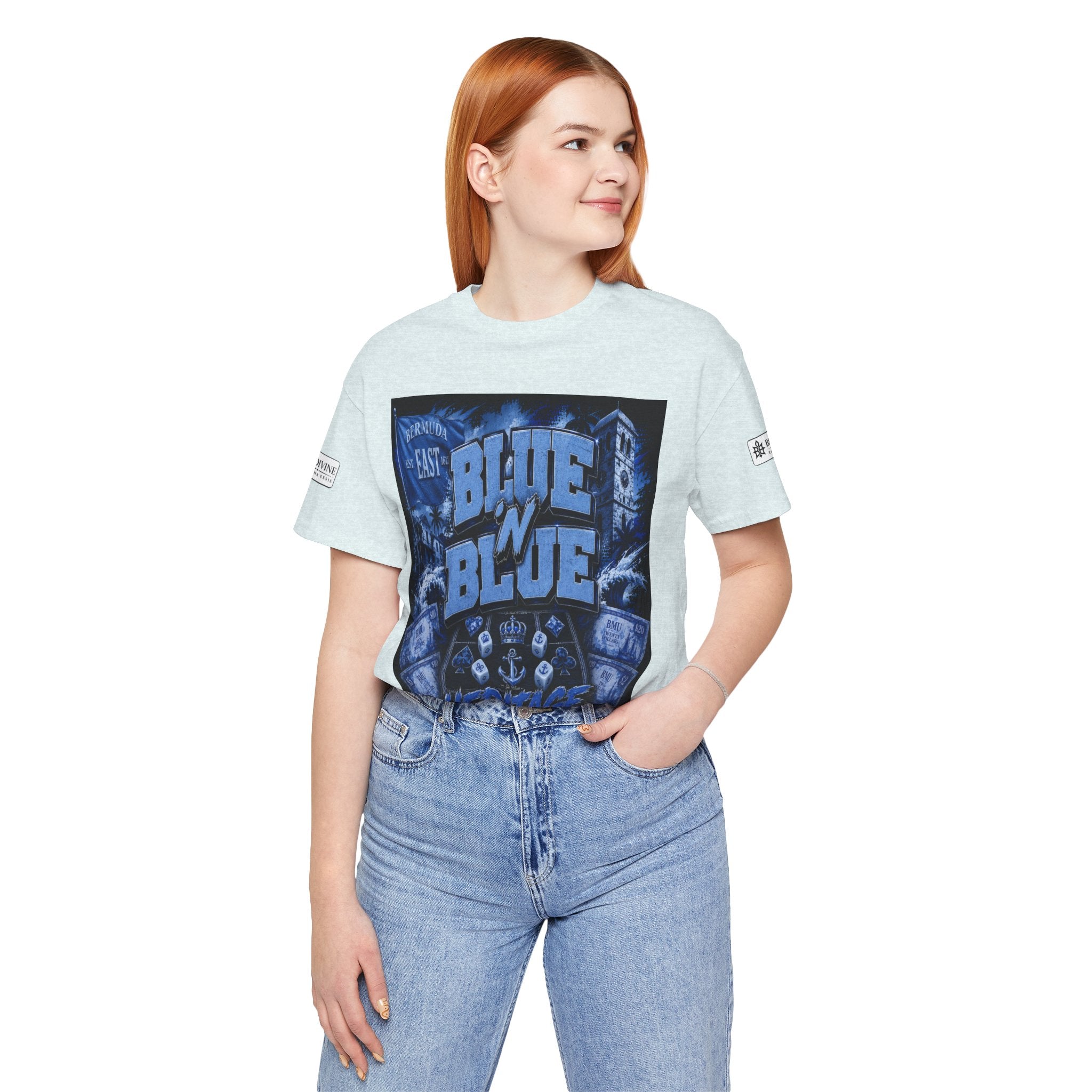 BE DIVINE™ Blue 'N Blue Heritage – I'm Here For Crown & Anchor Tee