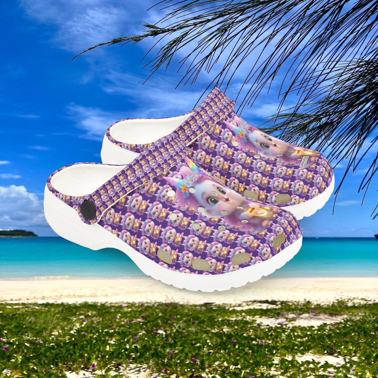 Kids EVA Foam Clogs (AOP) | BE DIVINE™ Comfort Slides