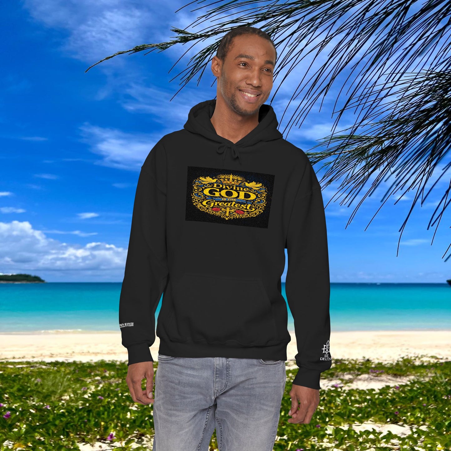 BE DIVINE™ “Divine God Is the Greatest” Embroidered Unisex Hoodie