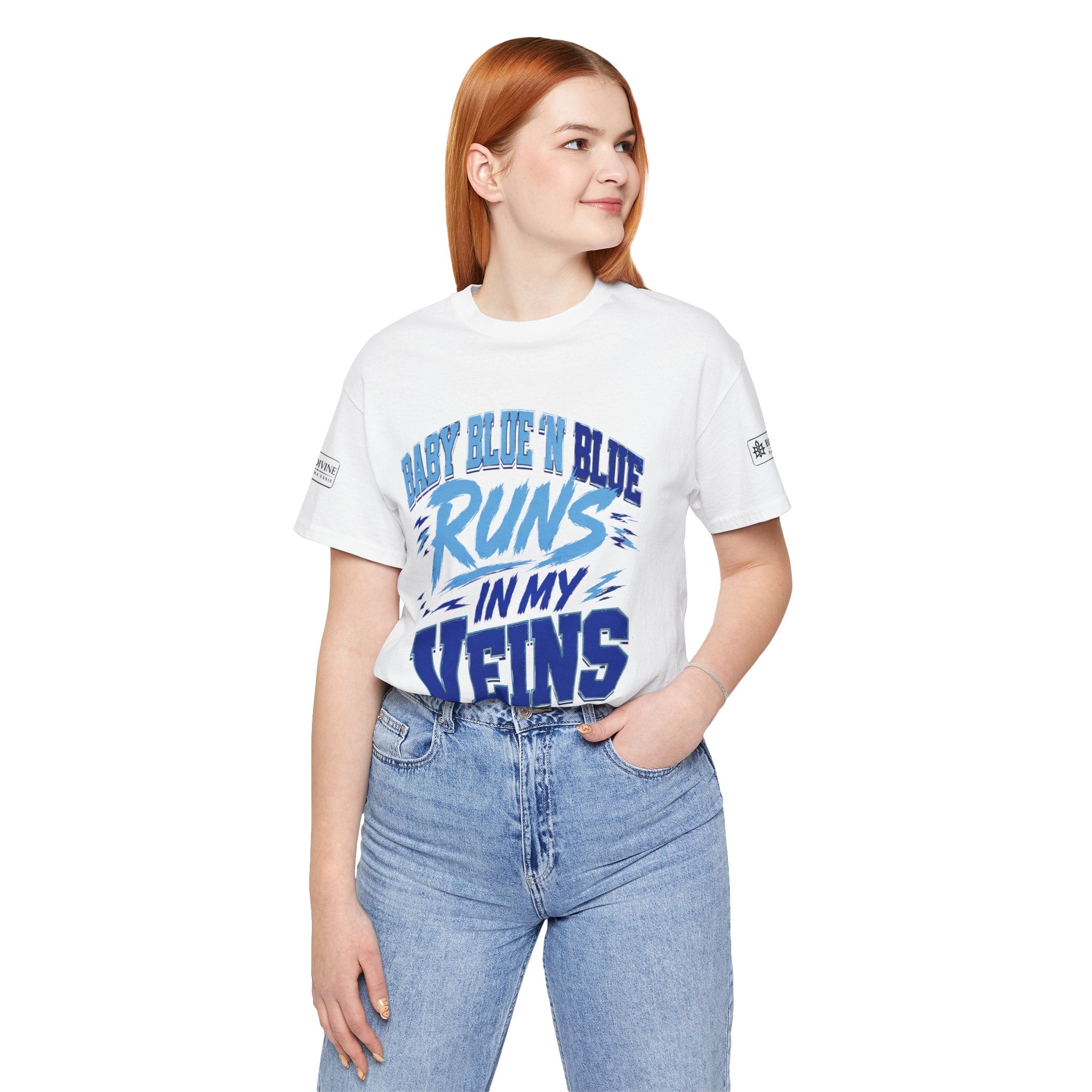 BE DIVINE™ Baby Blue 'N Blue Runs In My Veins Through 'N Through Tee