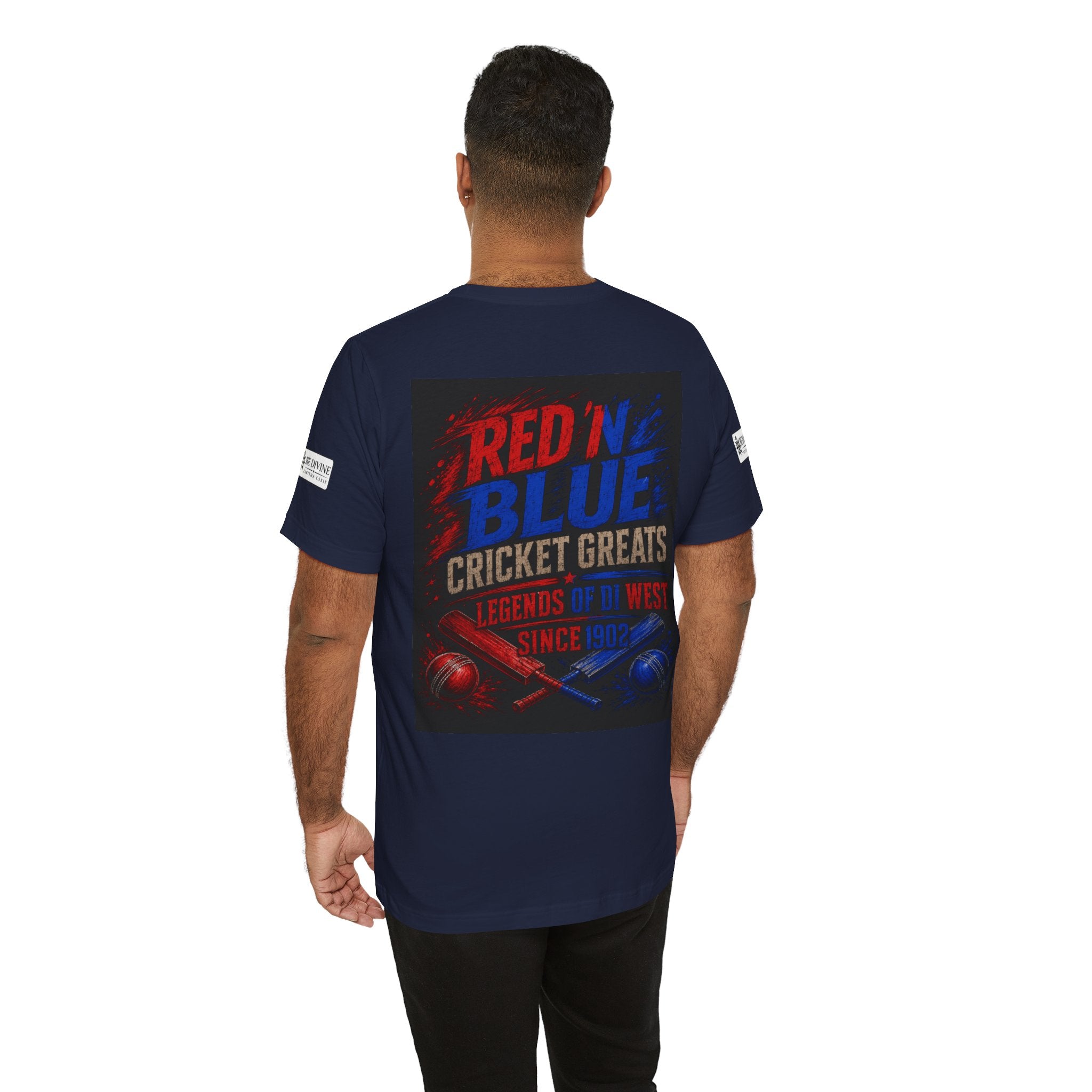 BE DIVINE™ Red ’N Blue Cricket Greats Tee