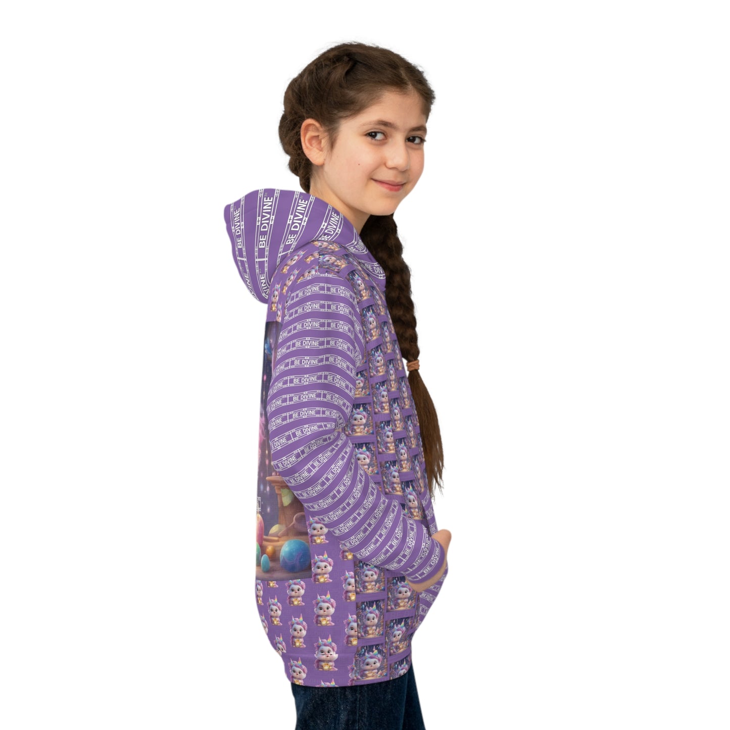 BE DIVINE™ Children’s All-Over Print Hoodie - Premium AOP, Soft & Cozy (Kids)