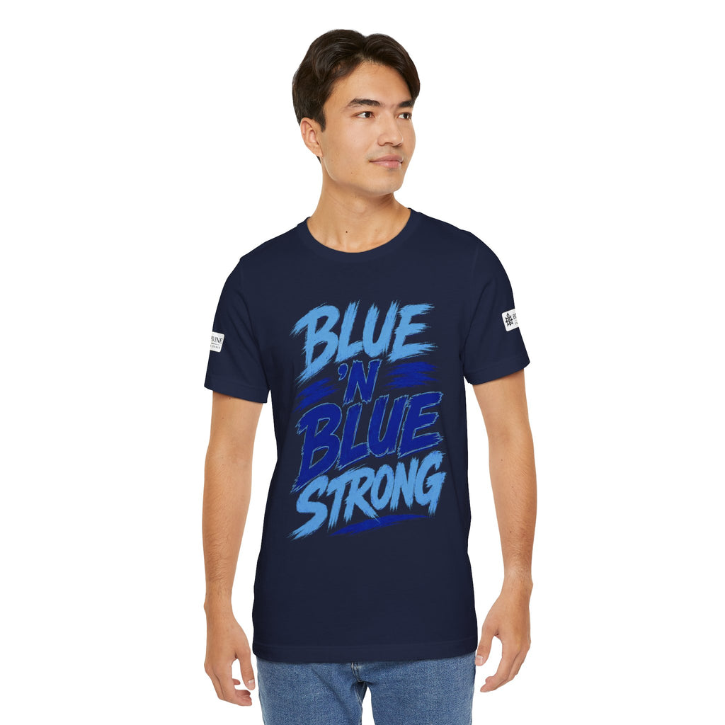 BE DIVINE™ Blue 'N Blue Strong Tee – Let's Gooo Baby Blue 'N Blue Edition