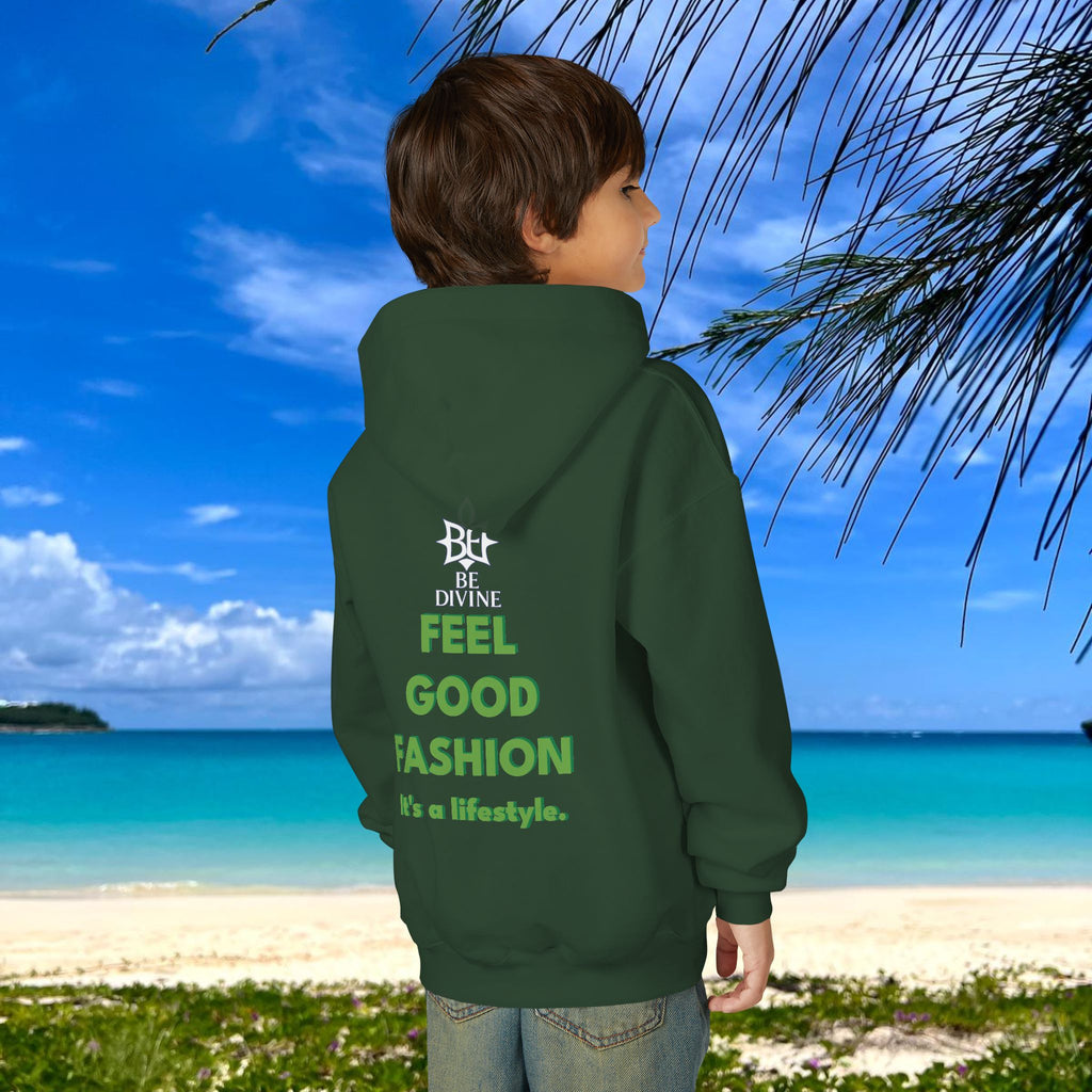 BE DIVINE™ Youth Hoodie – Gender Neutral, Soft Cotton, Inspirational Print (Youth S–XL)