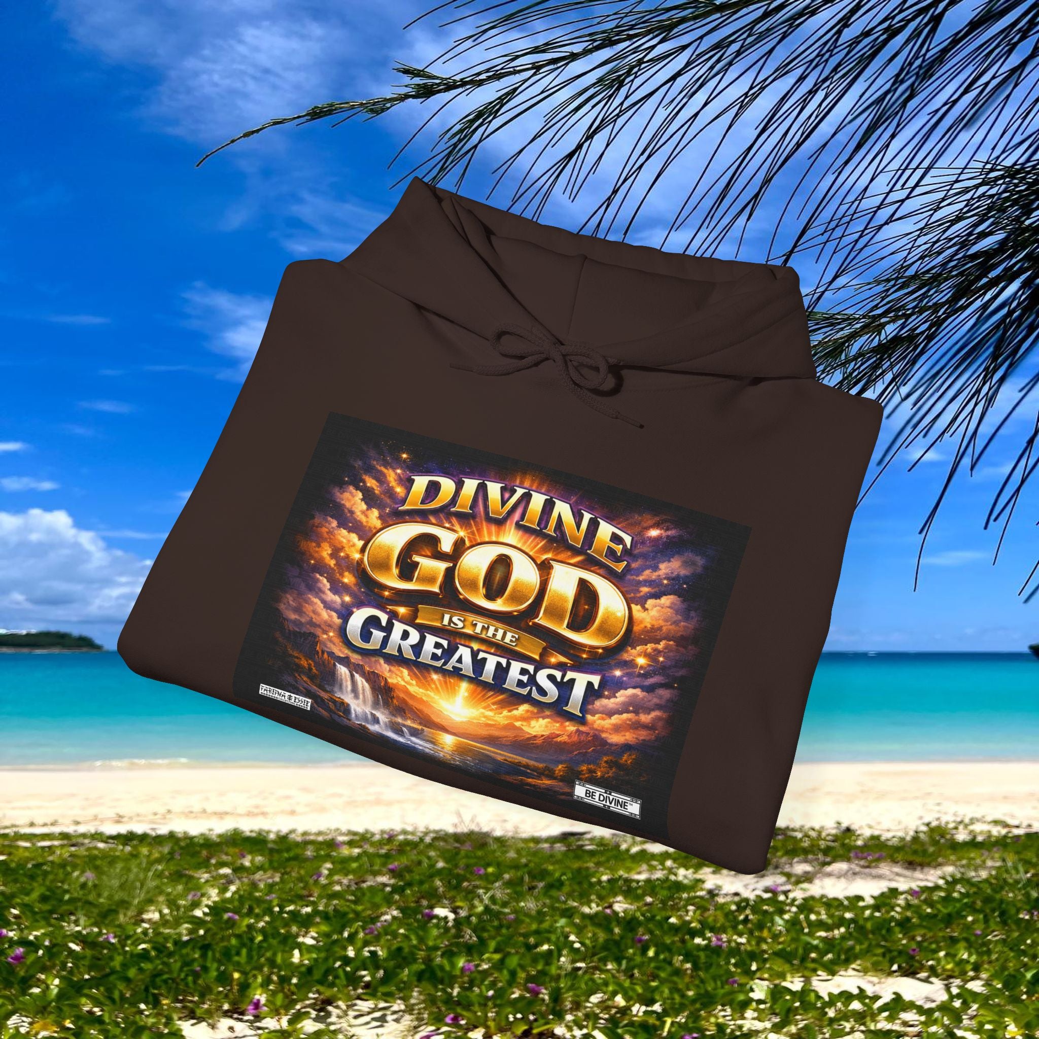 BE DIVINE™ Unisex Heavy Blend Hoodie – Divine God Is the Greatest Faith Statement Sweatshirt