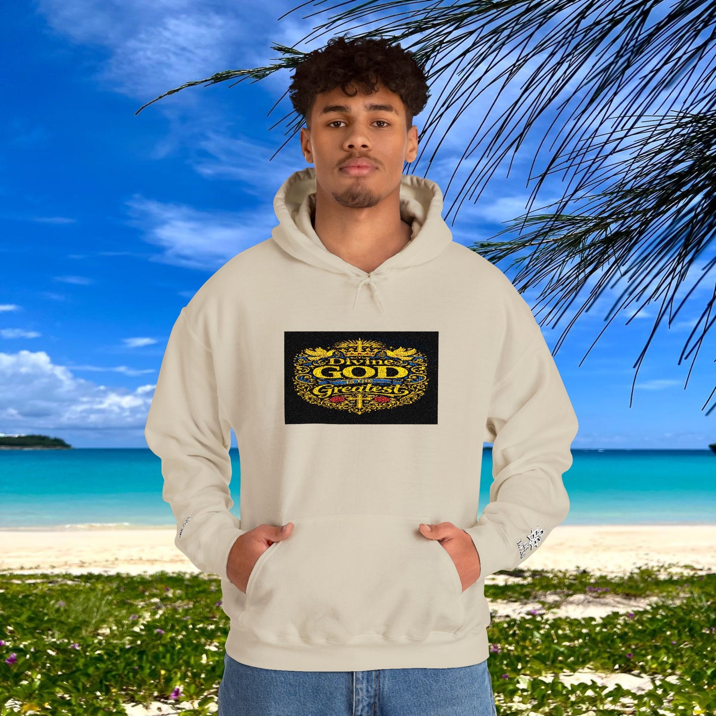 BE DIVINE™ “Divine God Is the Greatest” Embroidered Unisex Hoodie