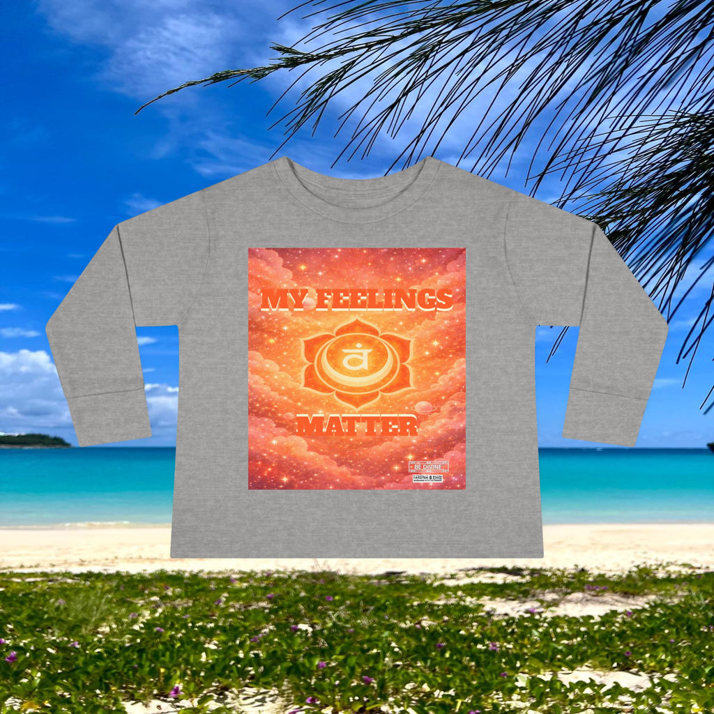 BE DIVINE™ Sacral Chakra Toddler Long Sleeve Tee | Emotional Expression & Creativity Shirt
