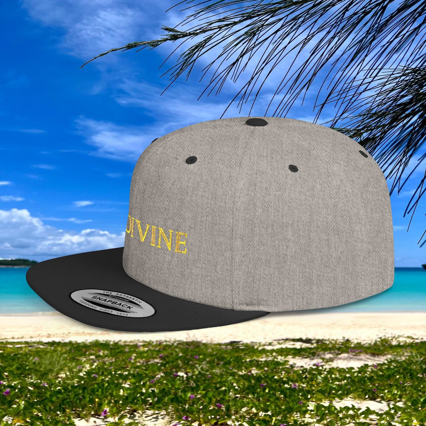 BE DIVINE™ Premium Snapback Cap – Embroidered Gold