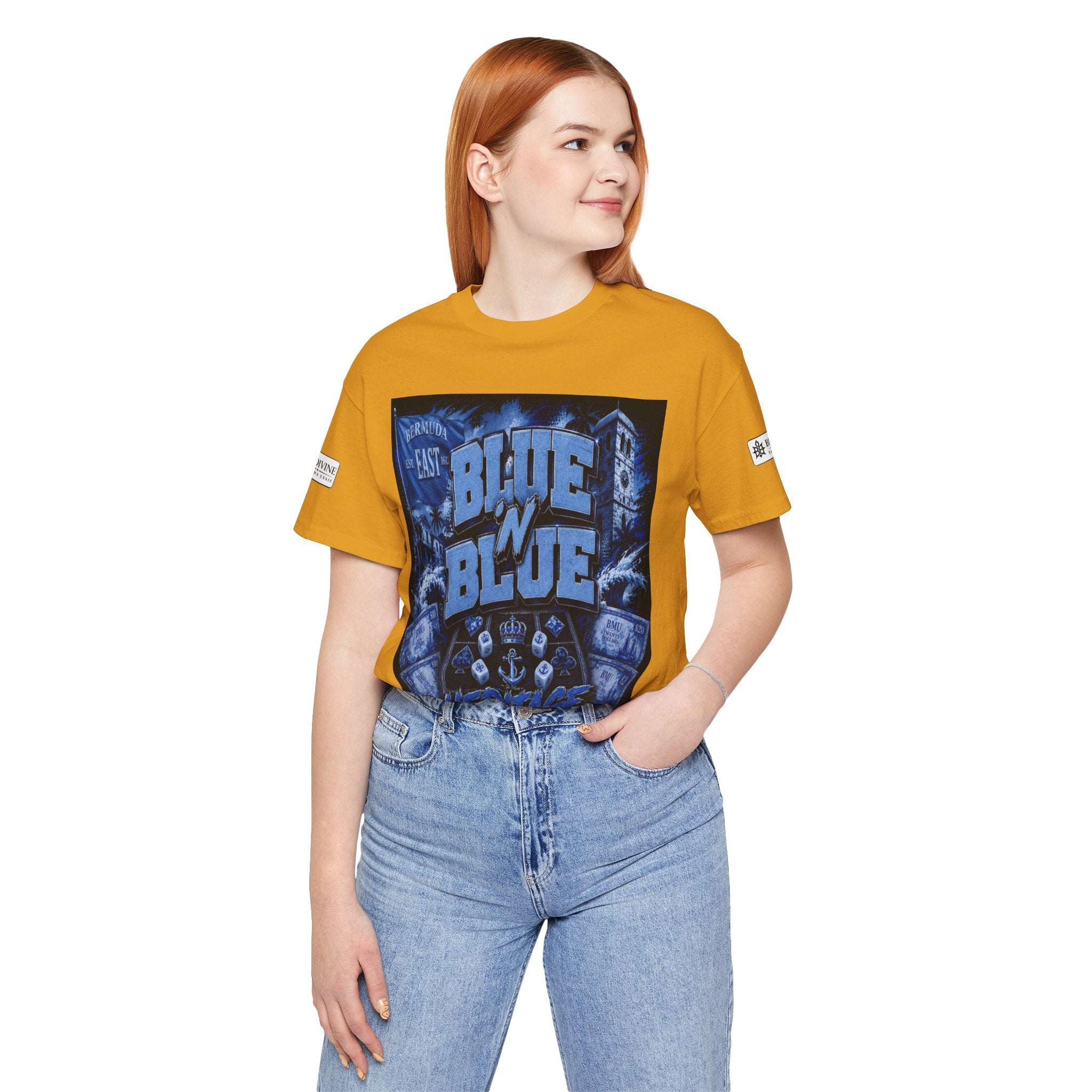 BE DIVINE™ Blue 'N Blue Heritage – I'm Here For Crown & Anchor Tee