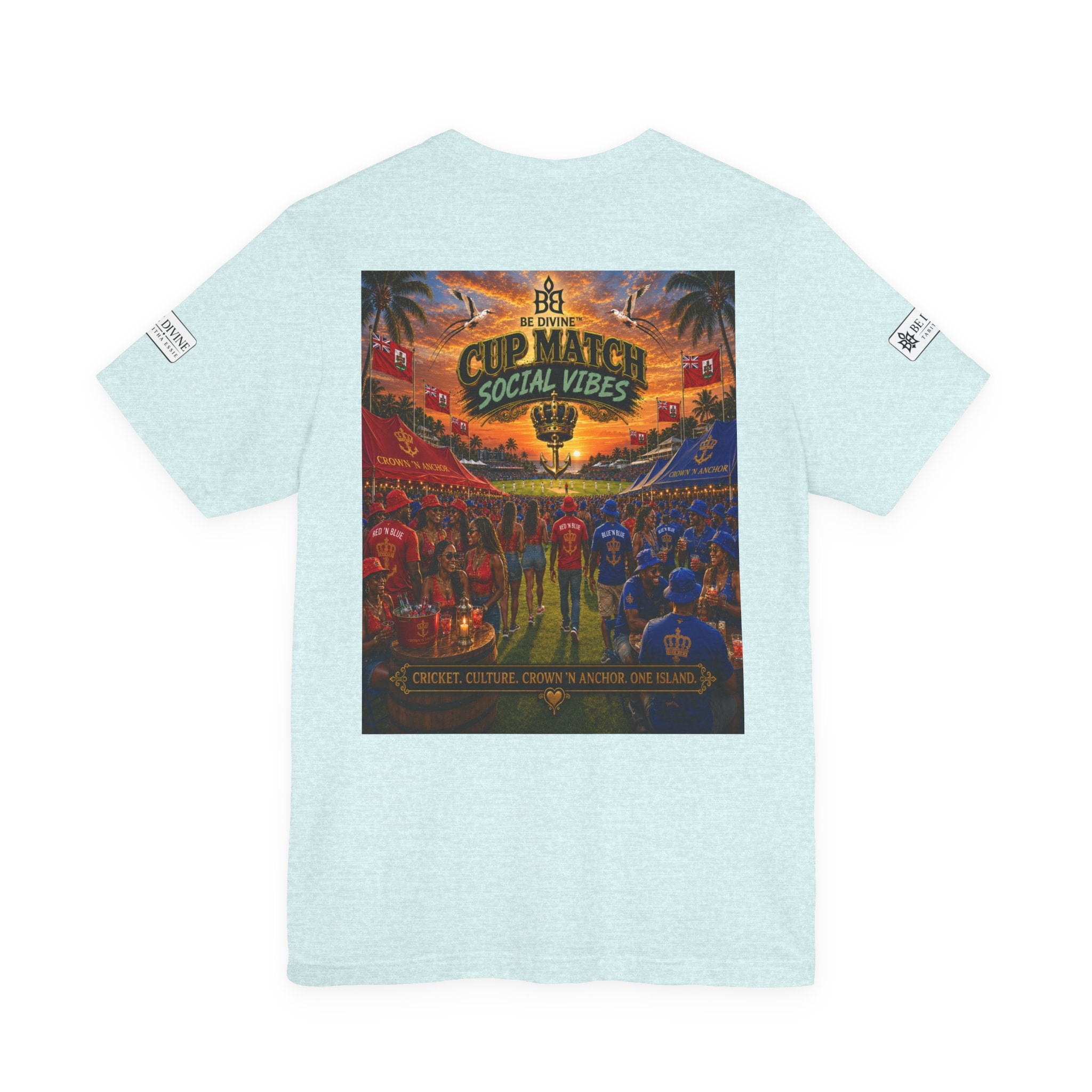 BE DIVINE™ Cup Match Social Vibes Tee – Crown 'N Anchor Edition