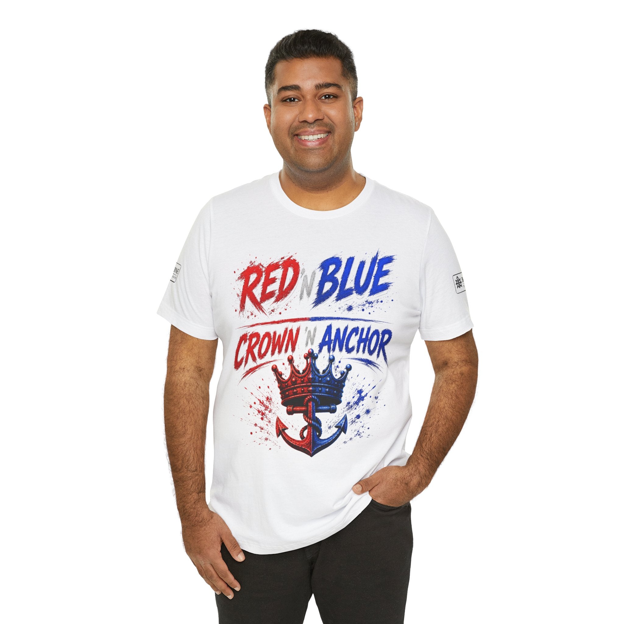 BE DIVINE™ Red ’N Blue Crown ’N Anchor Tee