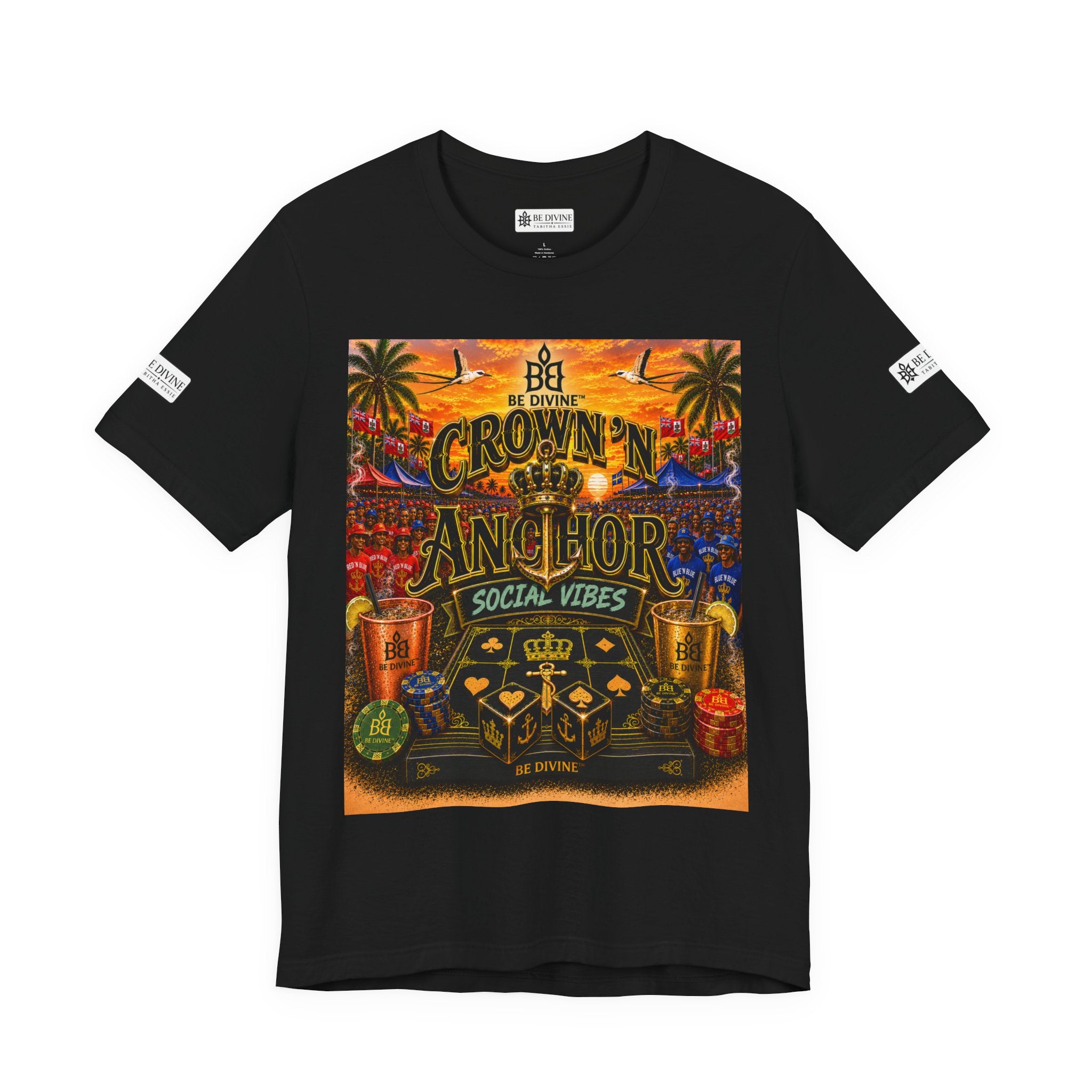 BE DIVINE™ Cup Match Social Vibes Tee – Crown 'N Anchor Edition