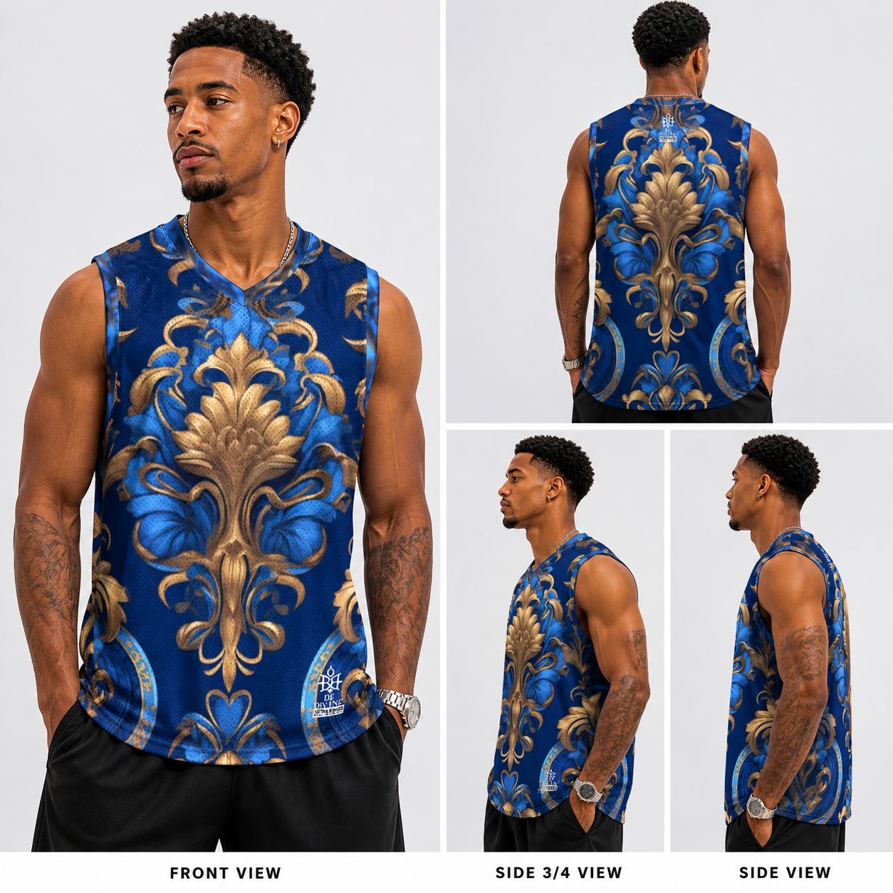 BE DIVINE™ St. George’s Royal Regalia - Men's Basketball Jersey by Tabitha Essie