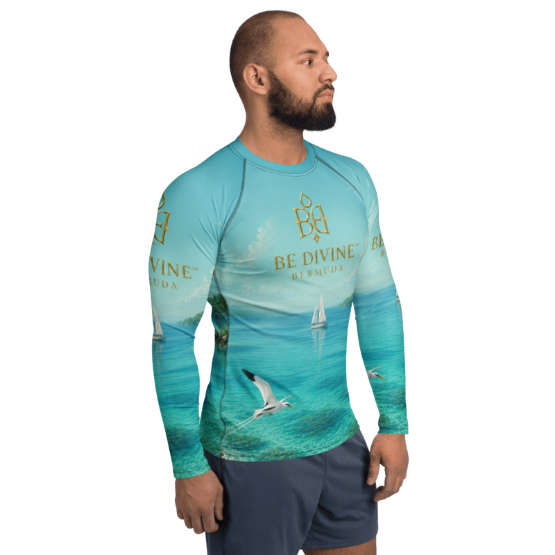 BE DIVINE™ Bermuda Longtail Lagoon UV Protection Rash Guard